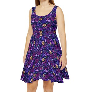 Fairytale Florals - Ursula Inspired - Women&#39;s Skater Dress (Made in USA)