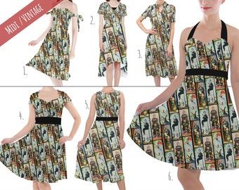 Haunted Mansion Stretch Paintings - Theme Park Inspired Midi Dress in XS - 5XL - Vintage Retro Inspired