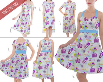 Carl & Ellie UP Inspired - Theme Park Midi Dress in XS - 5XL - Vintage Retro Inspired