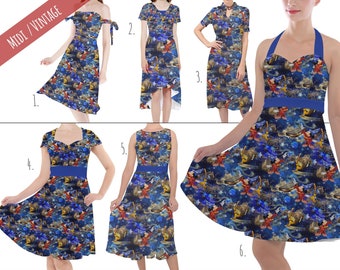 Fantasia - Theme Park Inspired Midi Dress in XS - 5XL - Vintage Retro Inspired