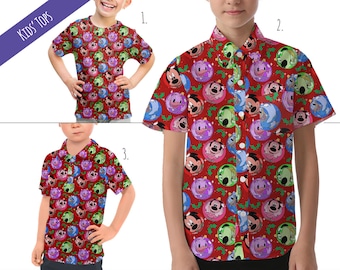 Funny Mouse Ornament Reflections - Theme Park Inspired Kids' Tops - Children's Button Up Shirt, Polo Shirt, or T-shirt