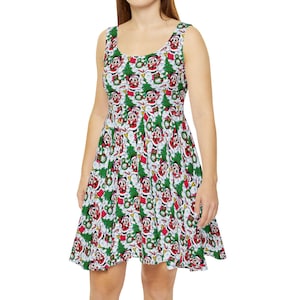 Santa Minnie Maus - Damen Skater Dress (Made in USA)