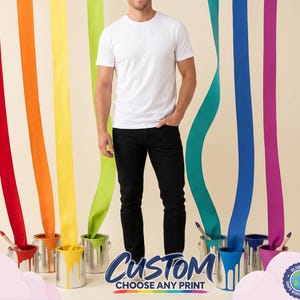 Custom Print Men's Short Sleeve T-Shirt - Choose Any Print - XS-6XL