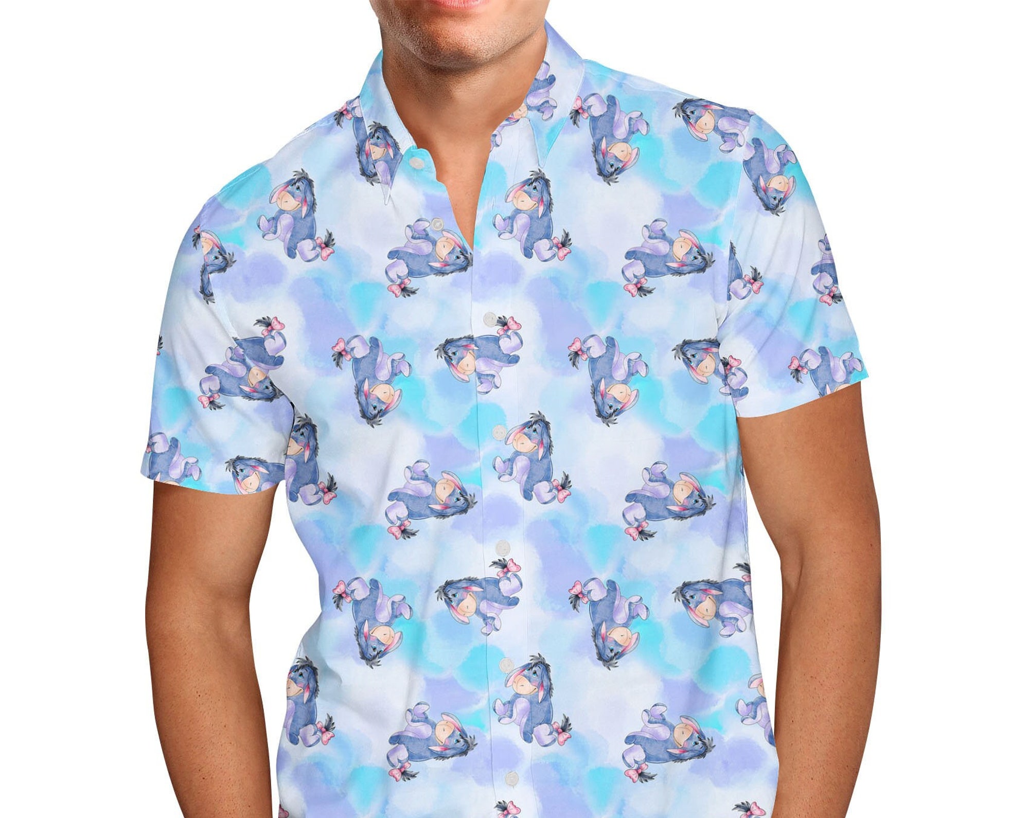Discover Watercolor Eeyore Disney Hawaiin T Shirt