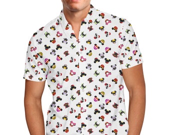 Mens disney button up clearance