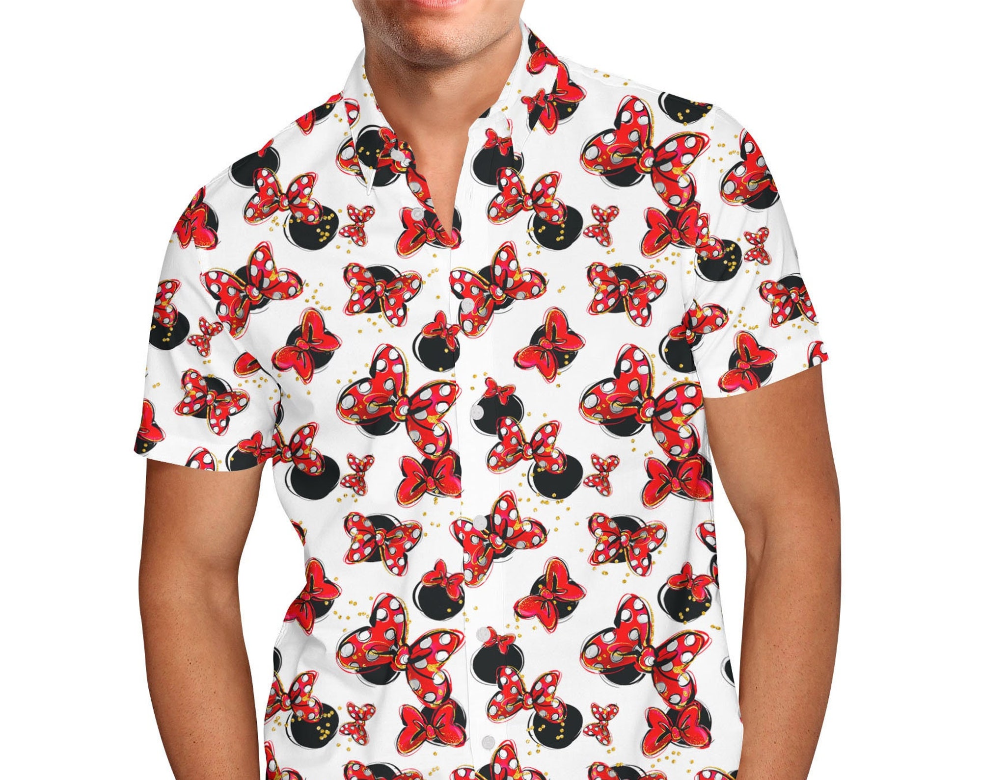 Minnie Bows and Mouse Ears Disney Hawaiin T Shirt