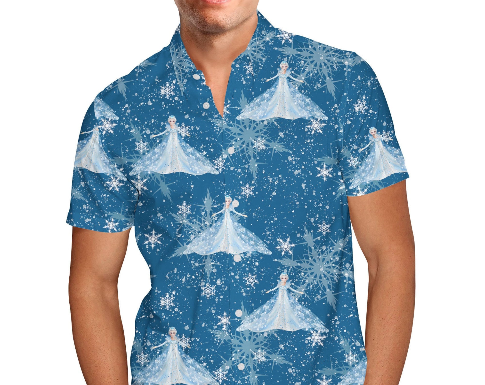 Elsa Crystals Disney Frozen Hawaiin T Shirt