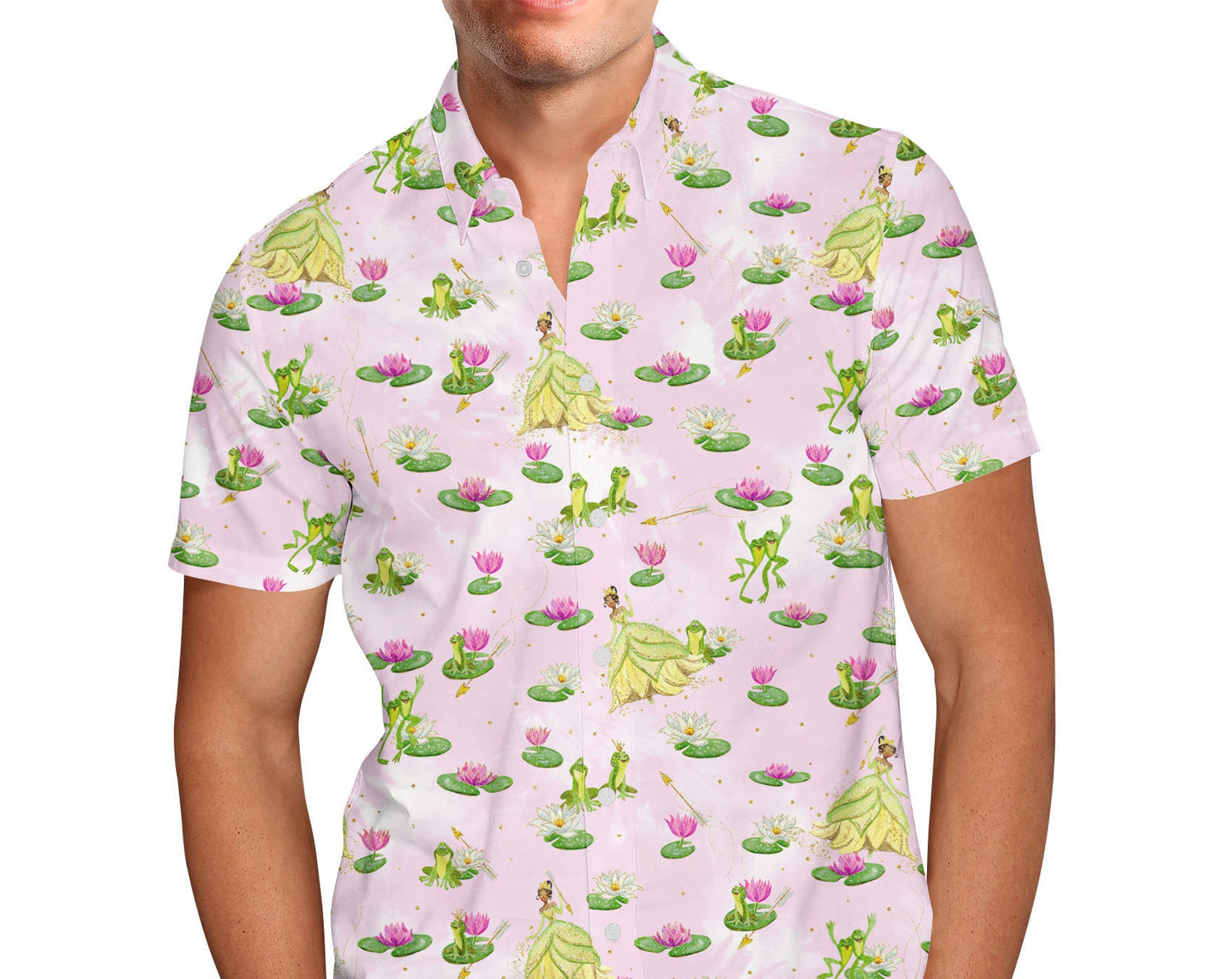 Discover Watercolor Princess Tiana & The Frog Disney Hawaiin T Shirt