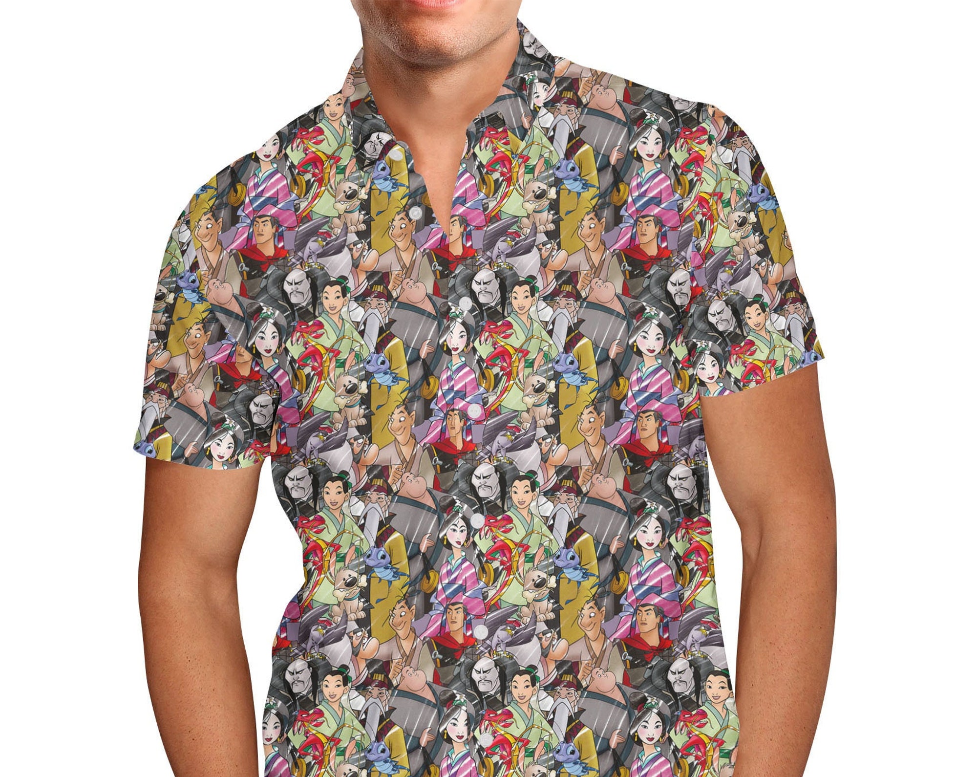 Discover Mulan Sketched Disney Hawaiin T Shirt