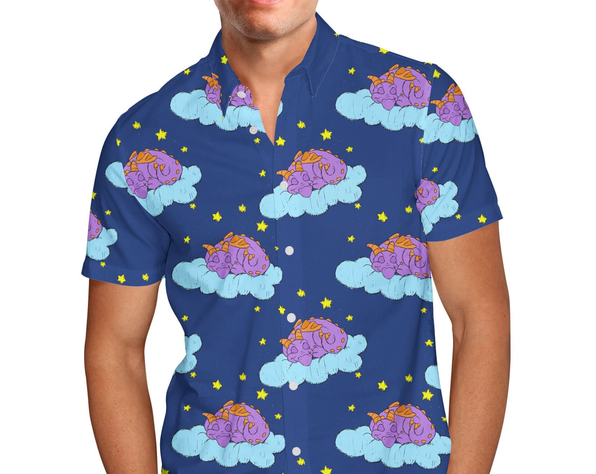 Discover Sleepy Purple Dragon Disney Hawaiin T Shirt
