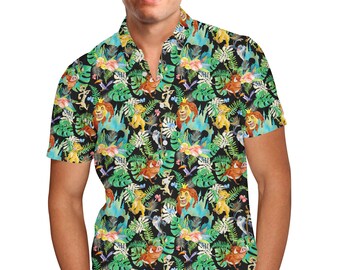 Lion Button Down Etsy