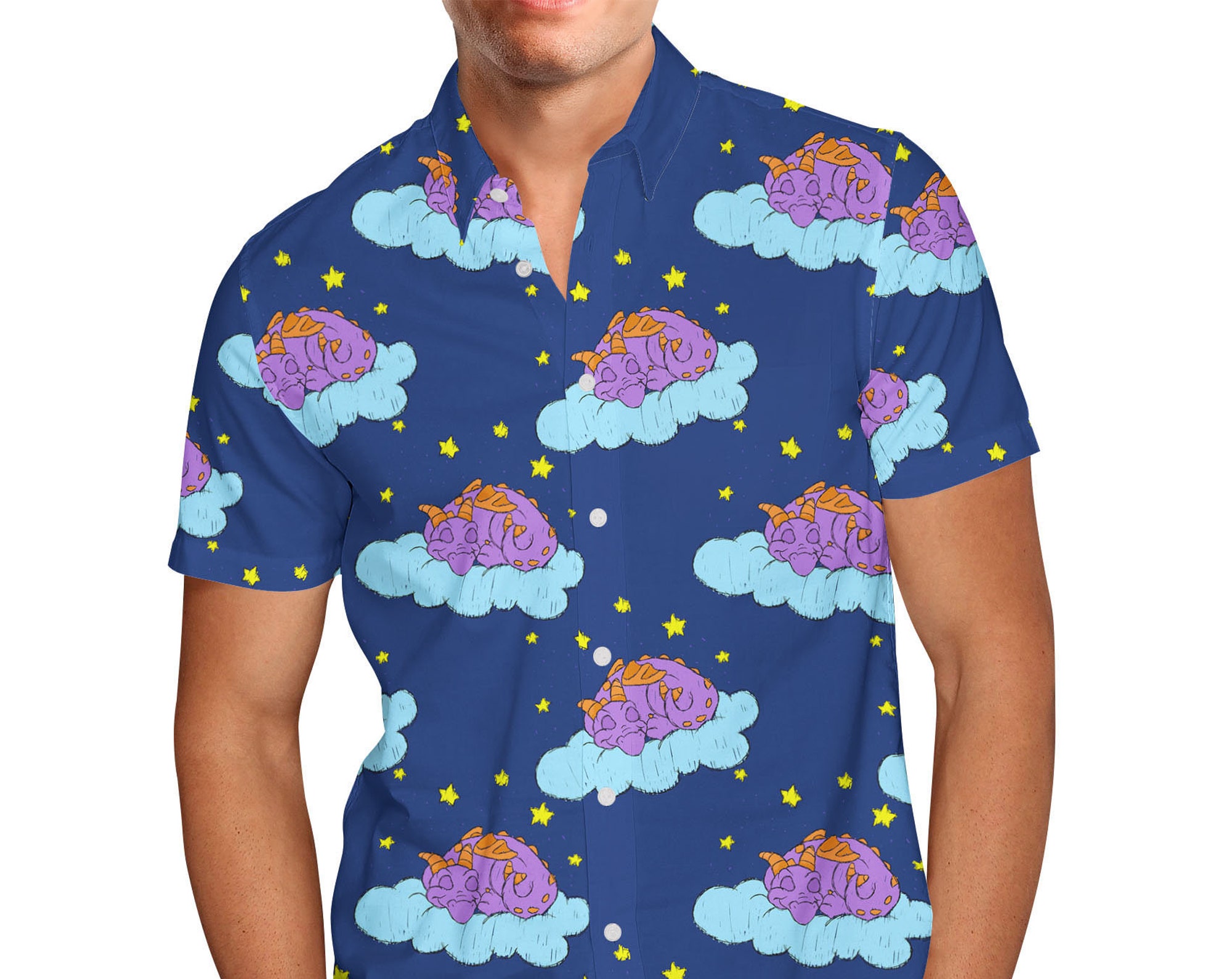 Discover Sleepy Figment Disney Epcot Inspired Hawaiin T Shirt