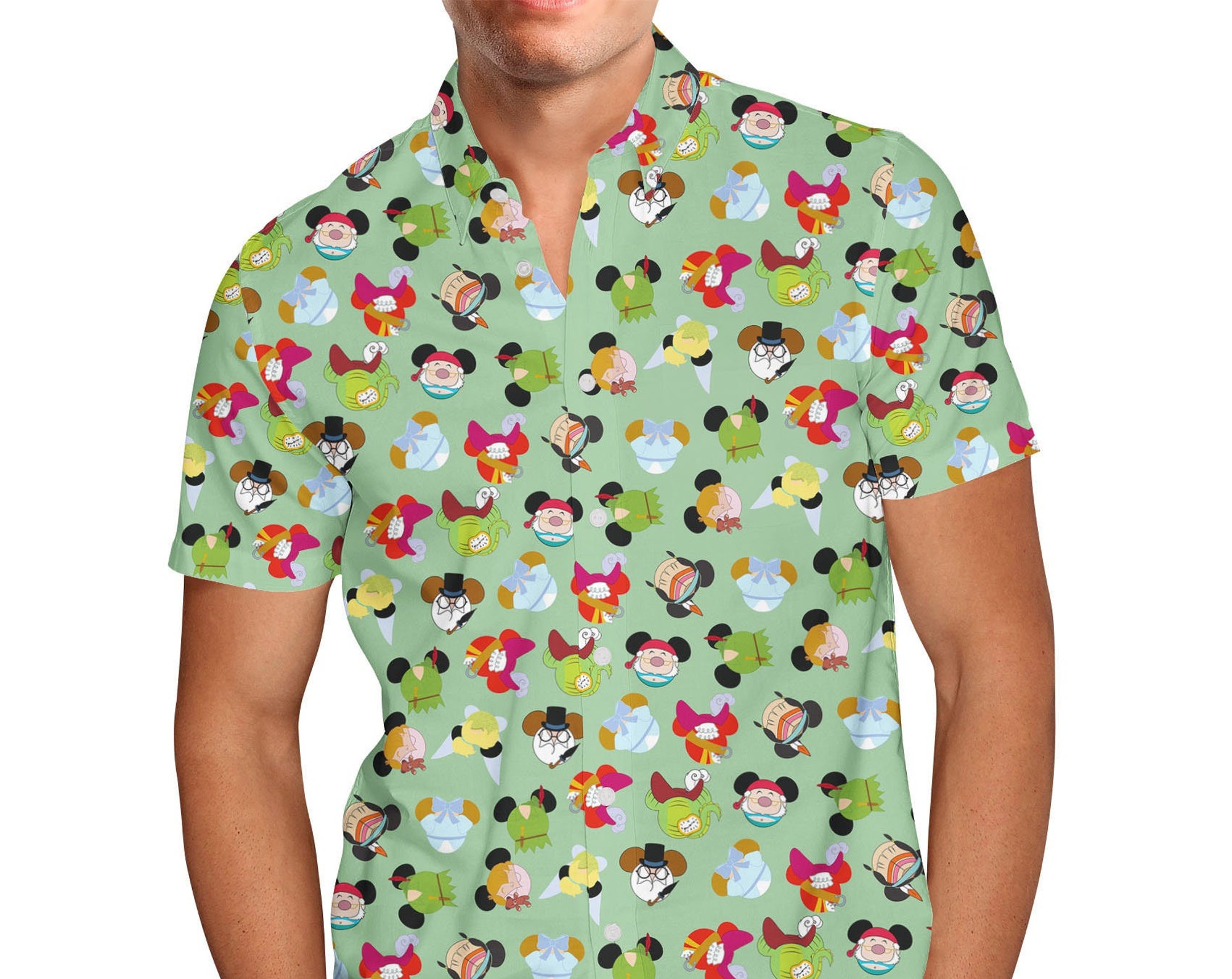 Peter Pan Mouse Ears Disney Hawaiin T Shirt