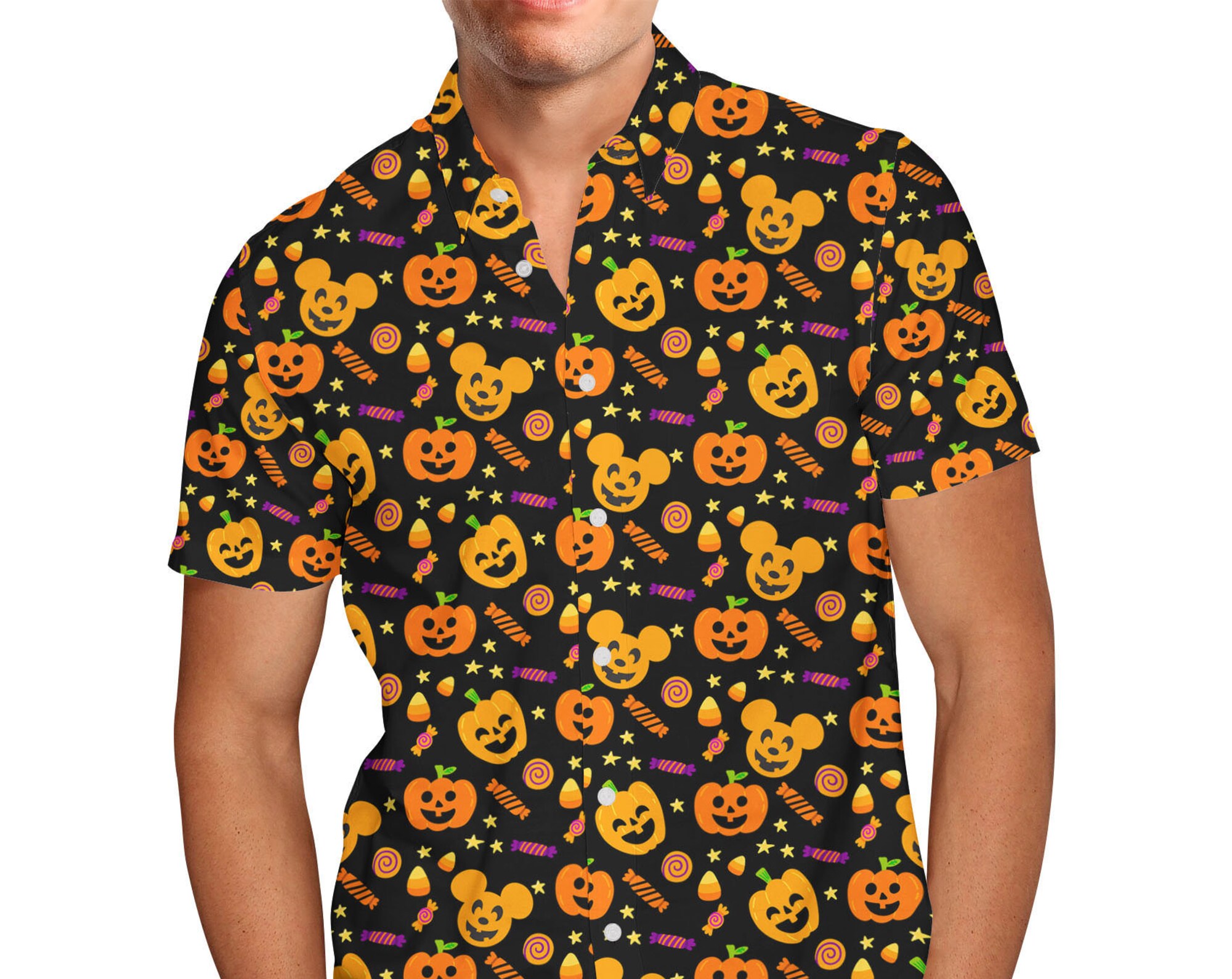 Halloween Mickey Pumpkins Disney Hawaiin T Shirt