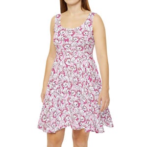 Marie with her Pink Bow - Women&#39;s Skater Dress (Made in USA)