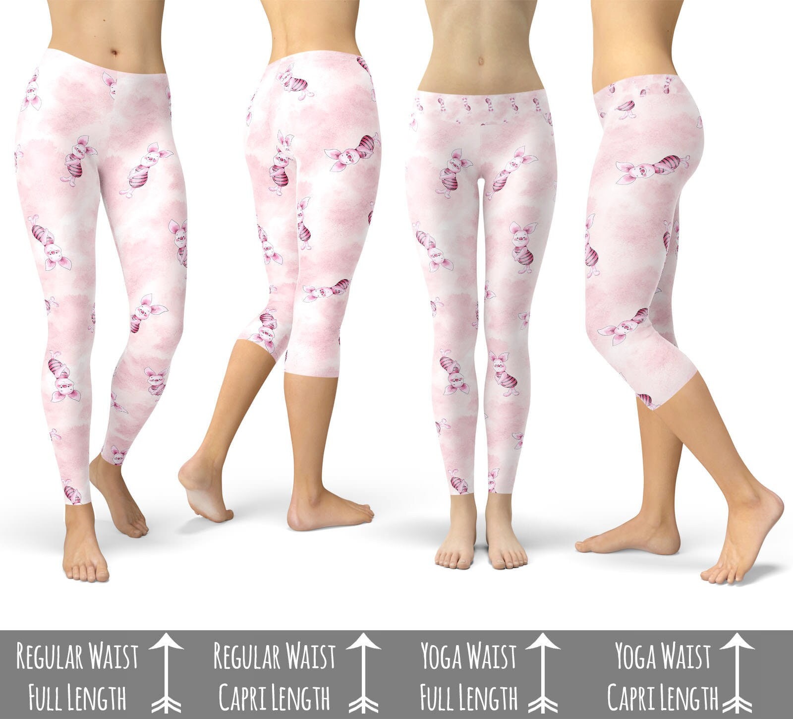 Winnie the Pooh & Friends Sketched Theme Park Inspired Leggings in Capri or  Full Length, Sports Yoga Winter Styles in Sizes XS 5XL 