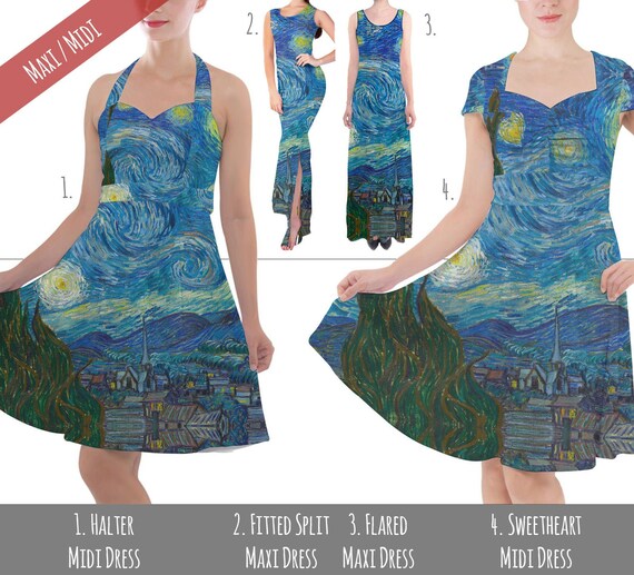 starry night inspired dress