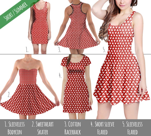 Mouse Ears Polka Dots Red Disney Inspired Dress In Xs 5xl Etsy Israel