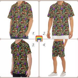 Mickey Mouse Halloween Mashup - Disney Inspired Men's  Button Down Shirt, Shorts, Polo, T-shirt in XS–8XL (New Global Edition)