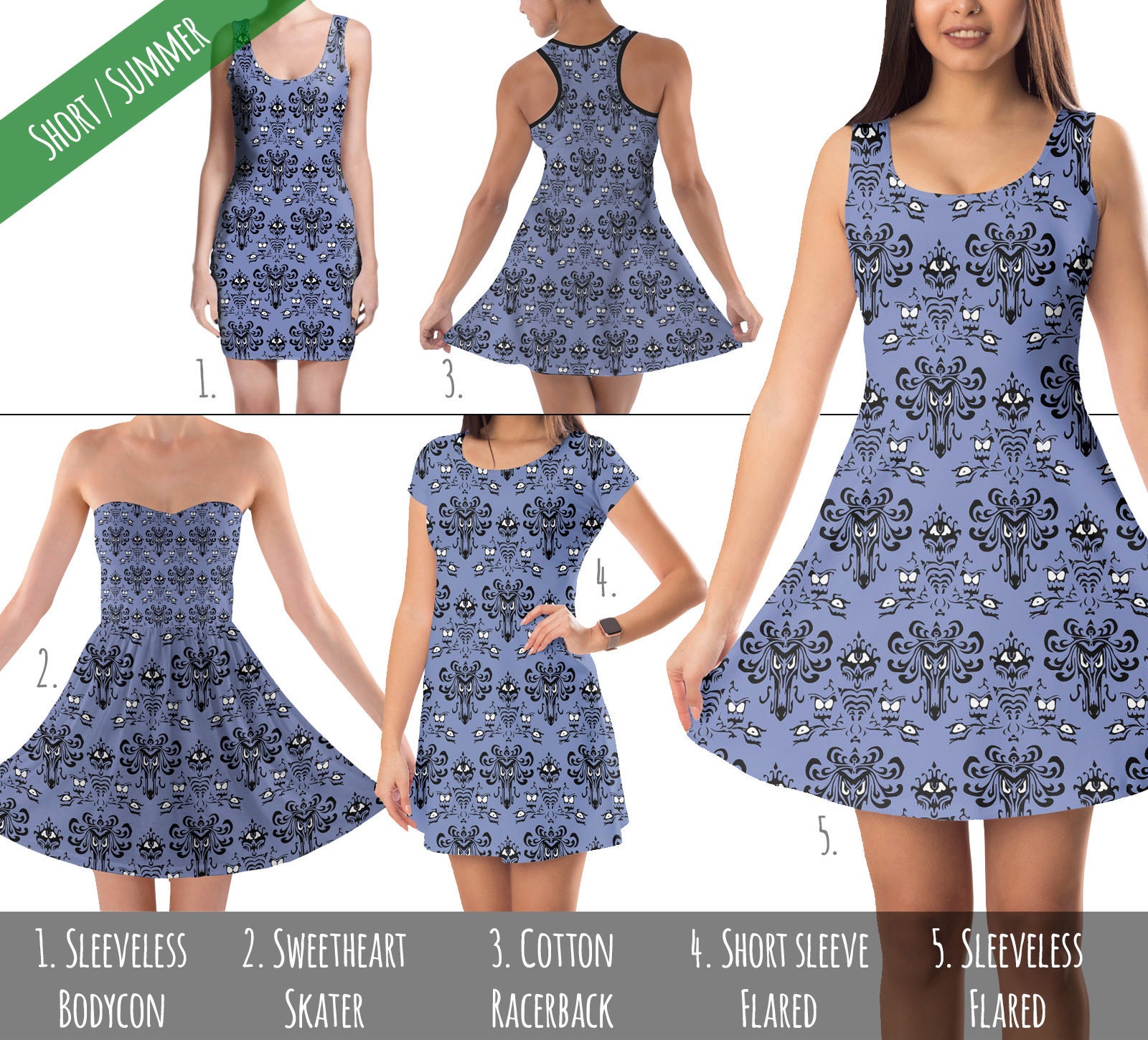 Haunted Mansion Wallpaper Disney Parks Inspired Dress in XS - Etsy Haunted Mansion Wallpaper Disney Parks Inspired Dress in XS - Etsy