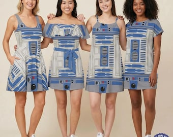 Little Blue Droid - Disney Inspired Summer Dress in XS–5XL