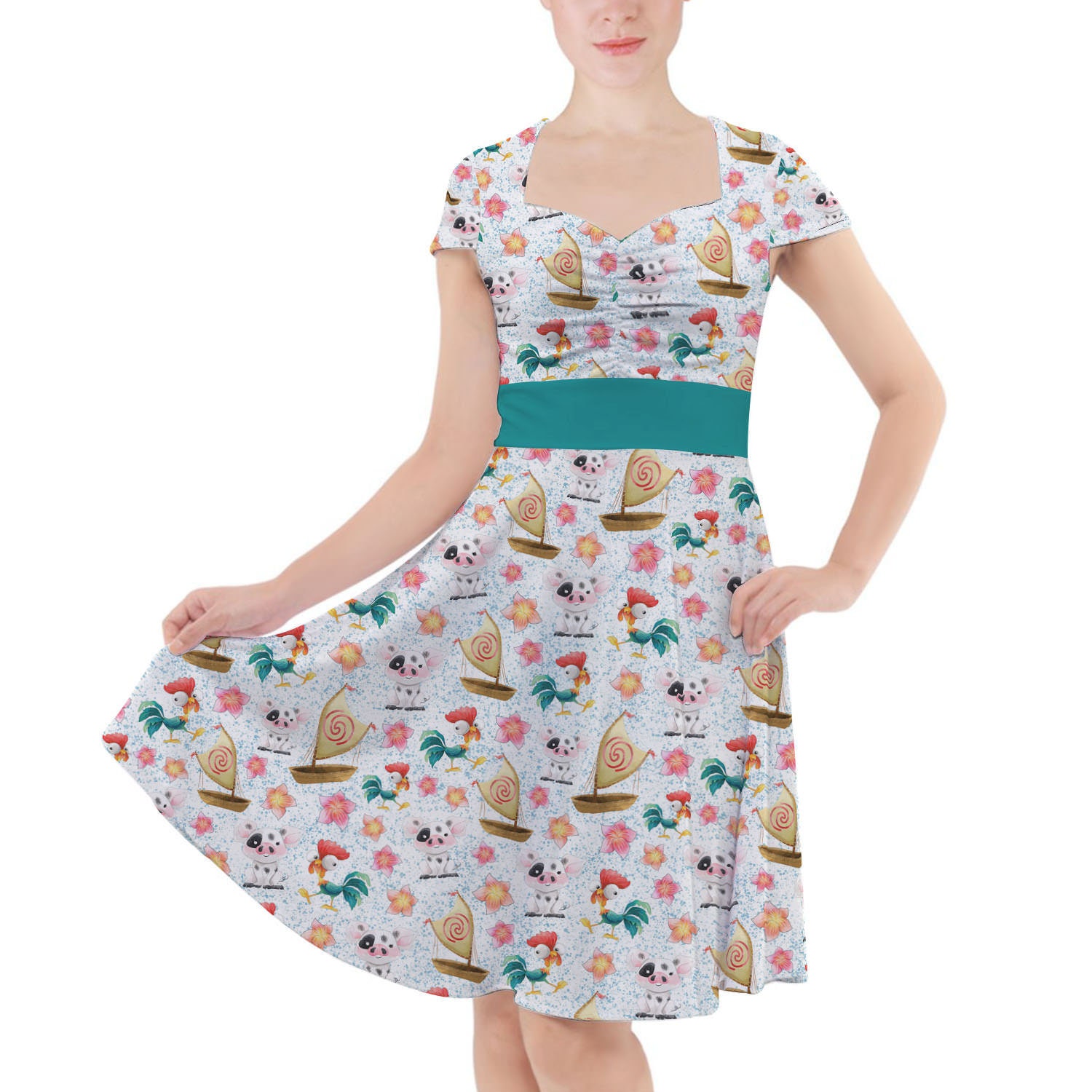 Heihei And Pua Disney Inspired Moana Midi Dress In Xs 5xl Etsy Sweden