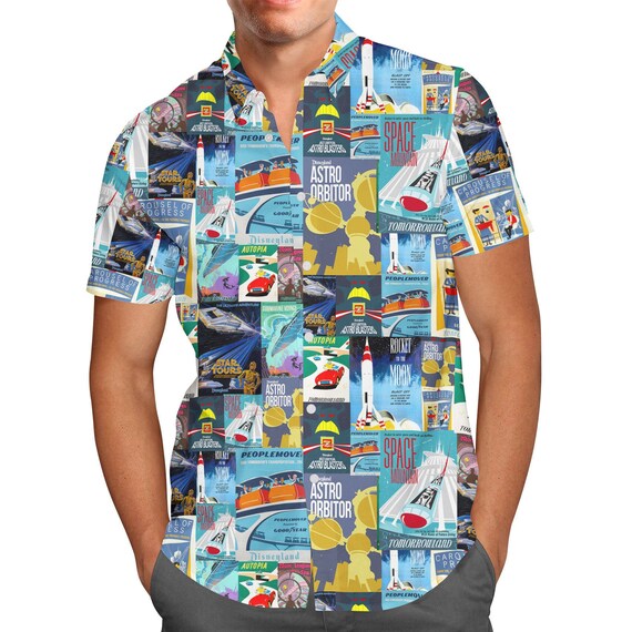 men's button up disney shirts