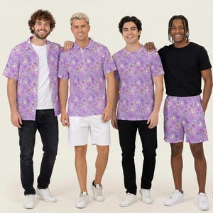 Fairytale Florals - Rapunzel Inspired - Disney Inspired Men's  Button Down Shirt, Shorts, Polo, T-shirt in XS–8XL (New Global Edition)