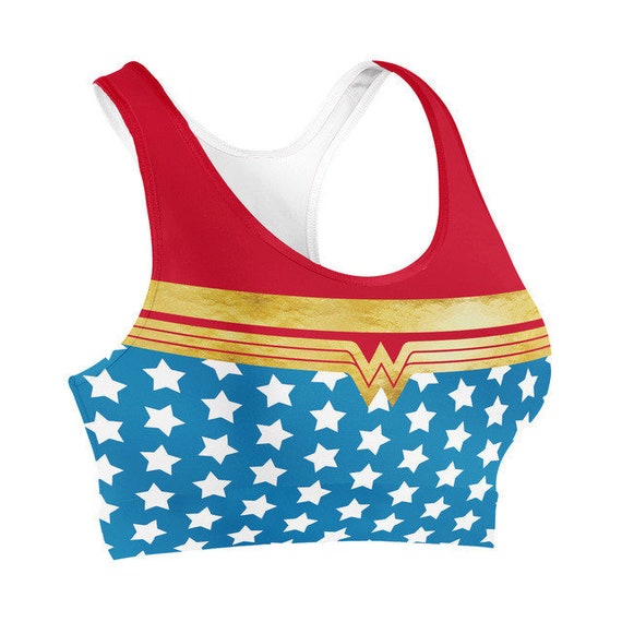 Ready to Ship Sports Bra XL Wonder Woman Super Hero Inspired Final