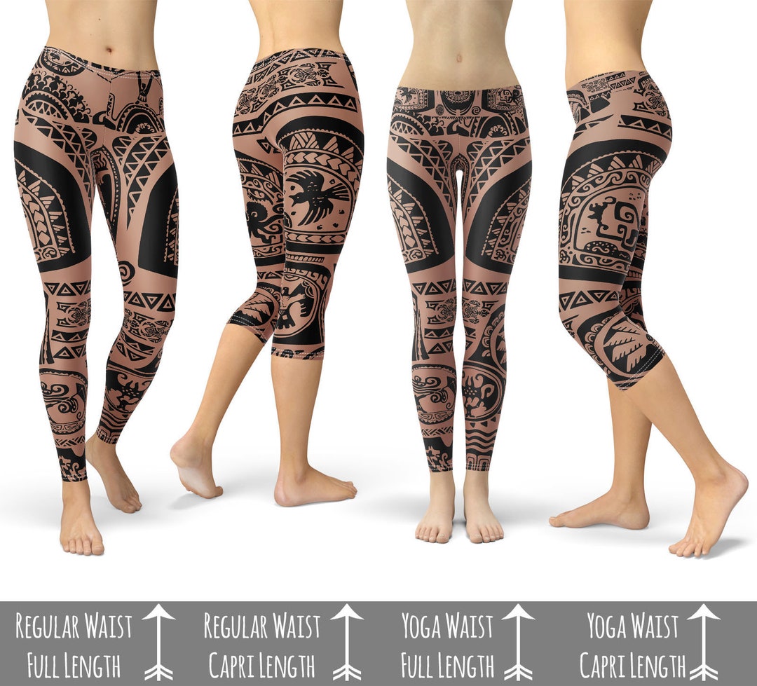 Maui Tattoos Inspired Moana Leggings in Capri or Full Length, Sports Yoga  Winter Styles in Sizes XS 3XL -  Canada