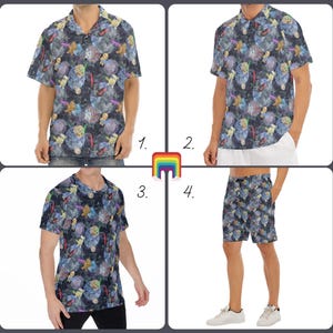 Aquarell Star Wars Schlacht - Disney inspiriertes Herren Hemd, Shorts, Polo, T-Shirt in XS - 8XL (New Global Edition)