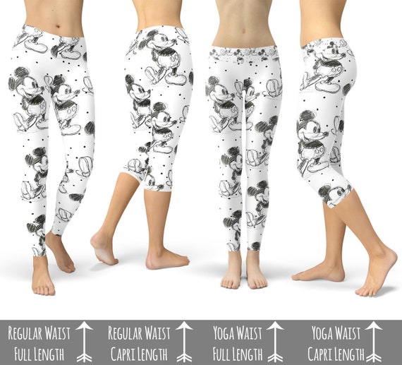 Buy Sketch of Mickey Mouse Theme Park Inspired Leggings in Capri or Full  Length, Sports Yoga Winter Styles in Sizes XS 5XL Online in India 