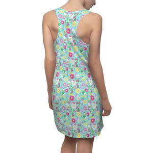 Neon Spring Floral Mickey & Friends - Women&#39;s Racerback Dress (Made in USA)
