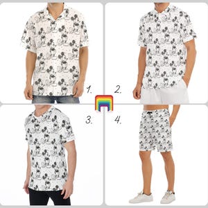 Sketch of Mickey Mouse - Disney Inspired Men&#39;s  Button Down Shirt, Shorts, Polo, T-shirt in XS–8XL (New Global Edition)