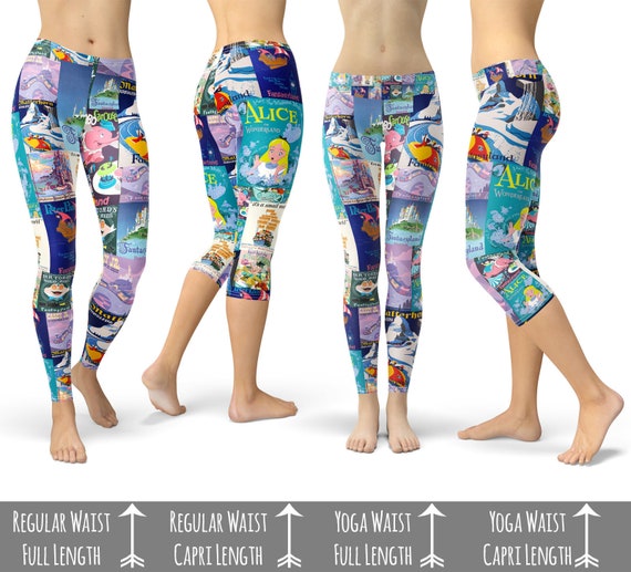 Full Length Fantasyland Disney Inspired Sport Leggings Mid//High Waist