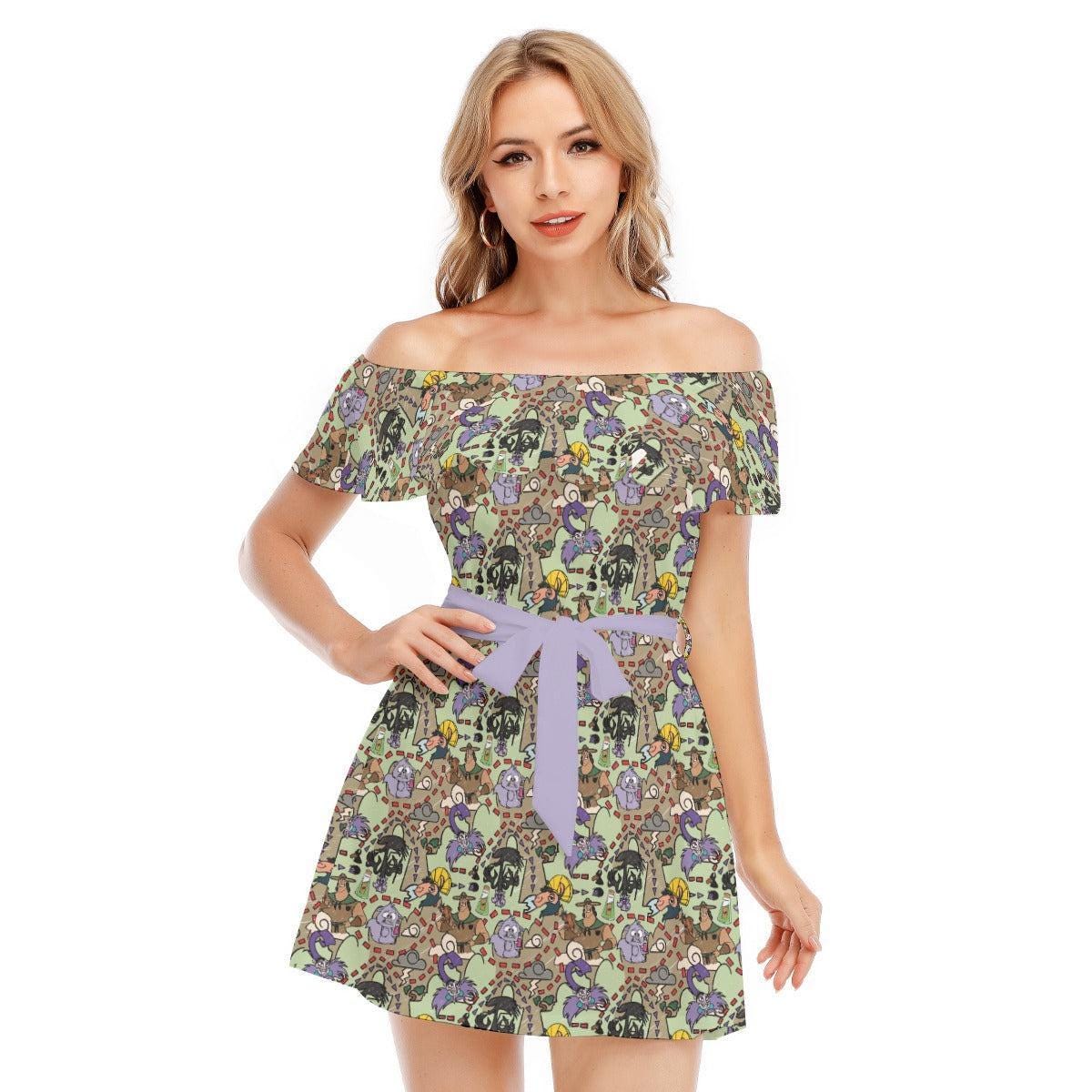 Discover The Emperor's New Groove Inspired - Disney Inspired Summer Off-shoulder Ruffle Dress, Mother's Day Gift