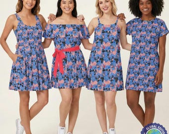 Mickey's Fourth of July - Disney Inspired Summer Dress in XS–5XL