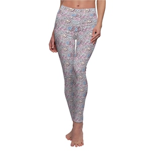 Fairytale Florals - Sleeping Beauty Inspired - Women&#39;s Full Length Leggings (Made in USA)