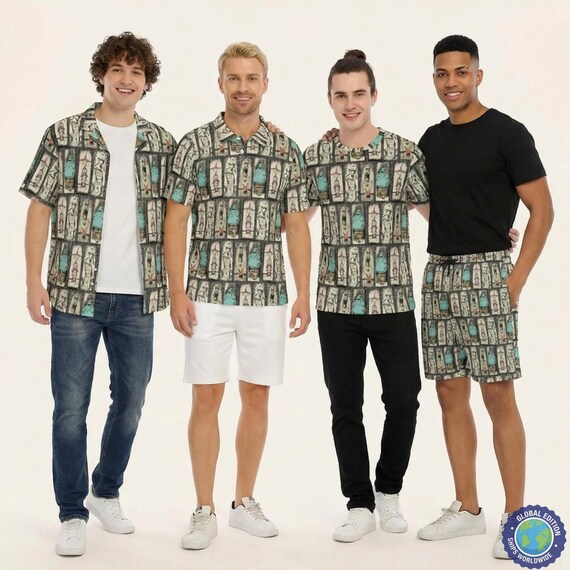 Stretching Haunted Nightmare - Disney Inspired Men's  Button Down Shirt, Shorts, Polo, T-shirt in XS–8XL