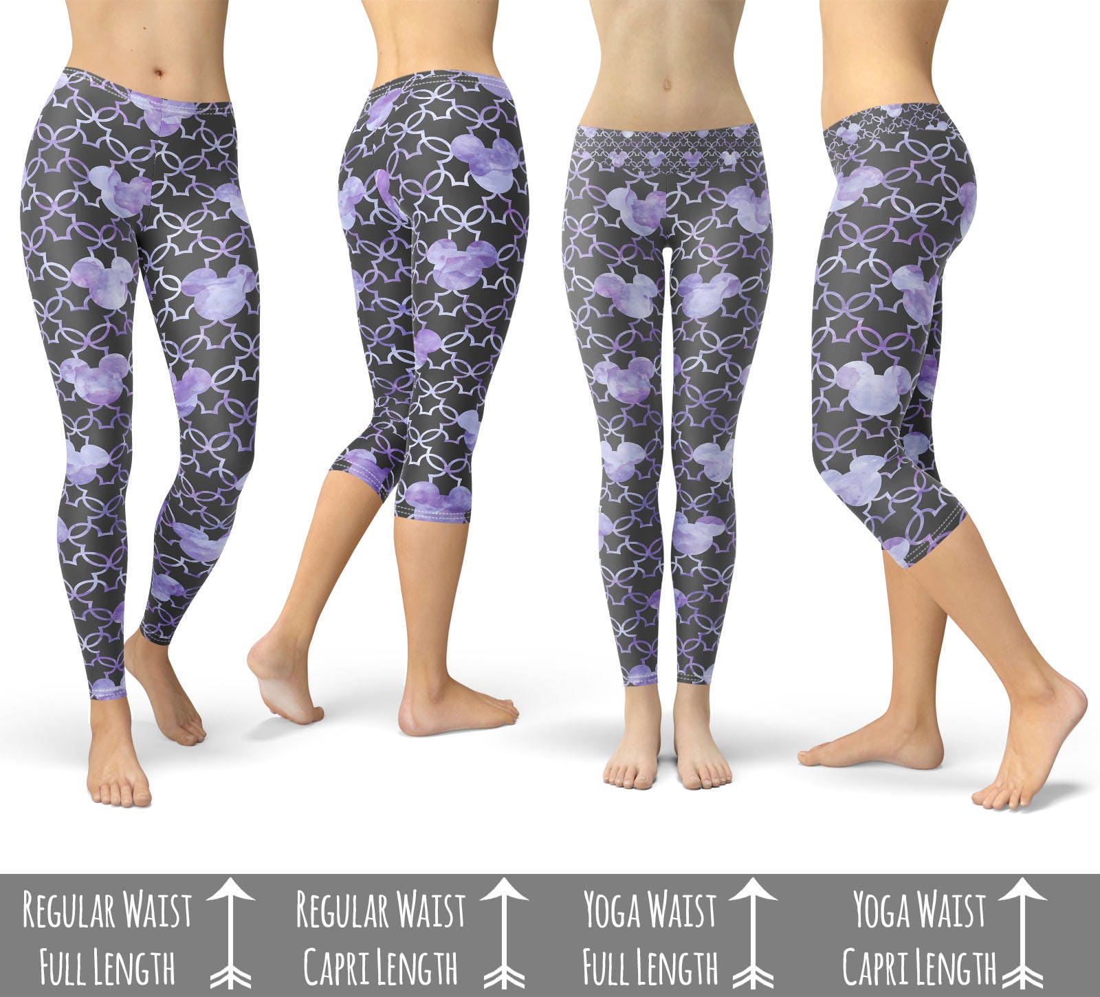 Purple Leggings, Lilac Yoga Leggings, Tights for Women 
