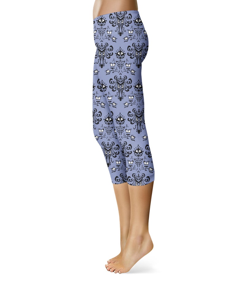 Winter Styles in Sizes XS Sports Leggings in Capri or Full Length Haunted Mansion Wallpaper 3XL Yoga