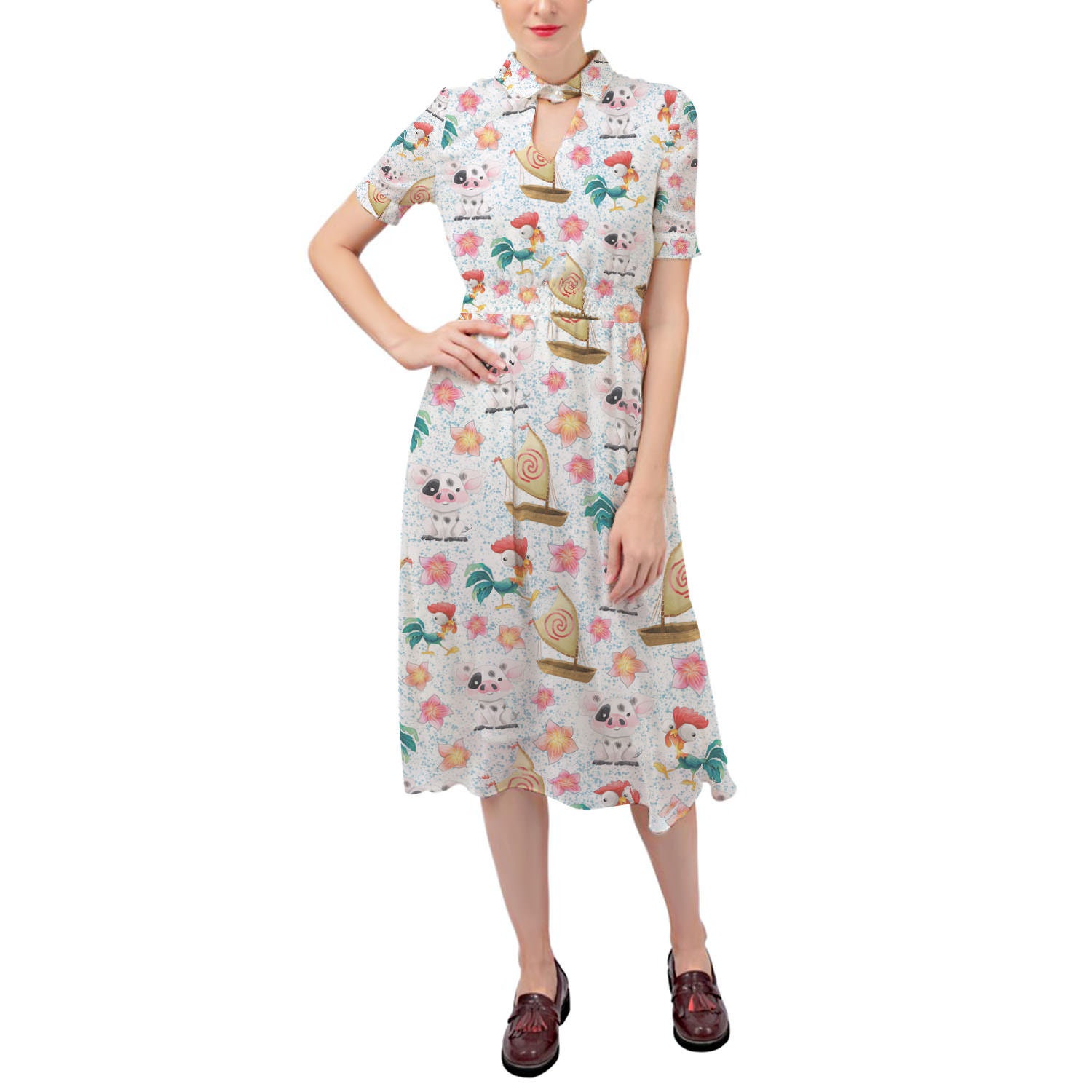 Heihei And Pua Disney Inspired Moana Midi Dress In Xs 5xl Etsy Sweden