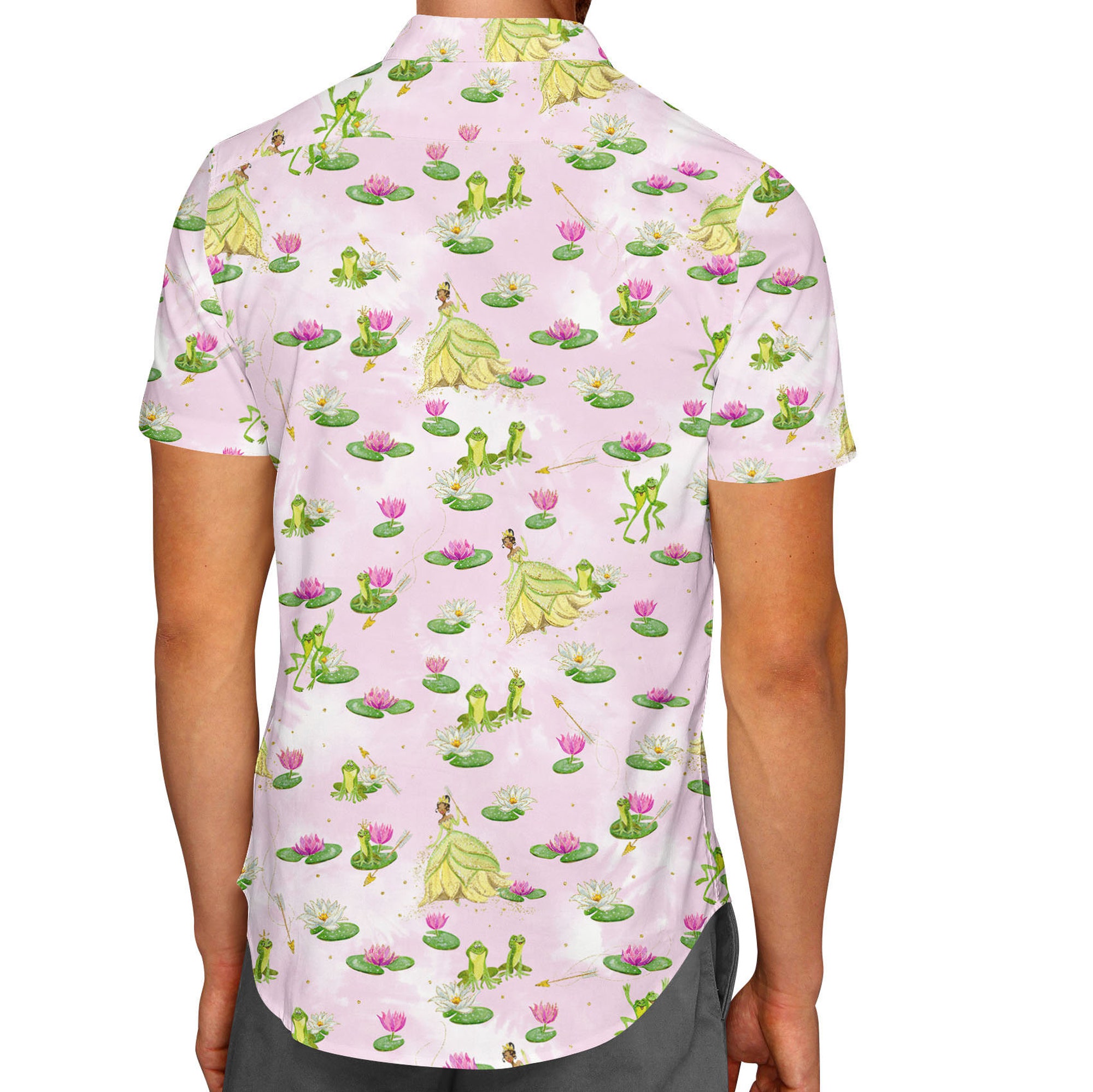 Watercolor Princess Tiana & The Frog Disney Hawaiin T Shirt