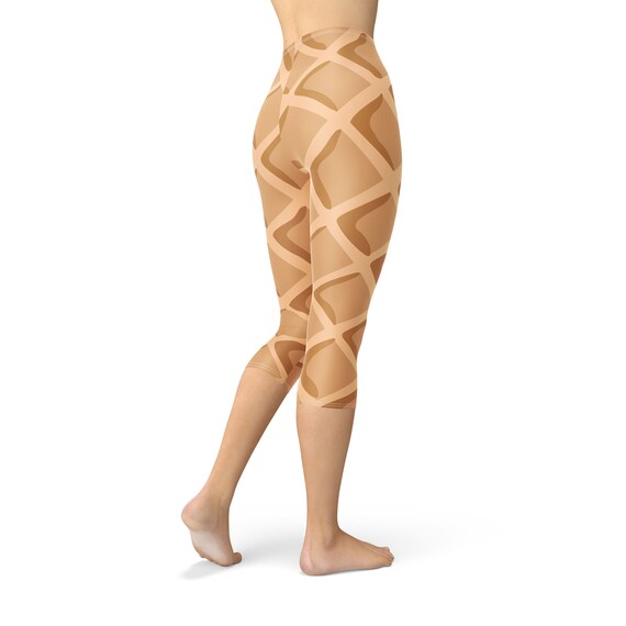 Icecream Waffle Cone Leggings in Capri 