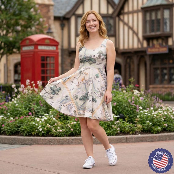 Hundred Acre Wood Map - Disney Inspired Women's Skater Dress (made in USA)  - Etsy
