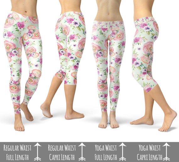 Peachy Floral Minnie Ears Theme Park Inspired Leggings in Capri or Full  Length, Sports Yoga Winter Styles in Sizes XS 5XL 