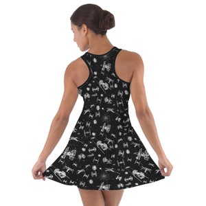 Space Ship Battle SW Space Wars Inspired Dress in Xs 5XL Short Length Styles RUSH AVAIL 3. Cotton Racerback