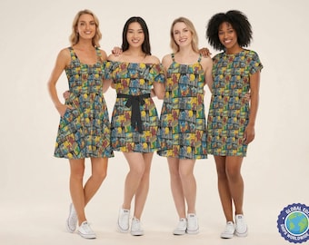 Superhero Stitch - Comic Book - Disney Inspired Summer Dress in XS–5XL (New Global Edition)