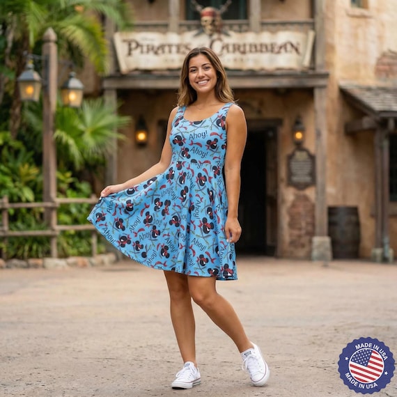 mickey skater dress Pirate Mickey Ahoy! - Women's Skater Dress (made in USA)
