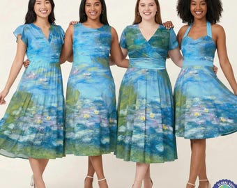 Monet Water Lillies - Disney Inspired Midi Dress in XS–7XL